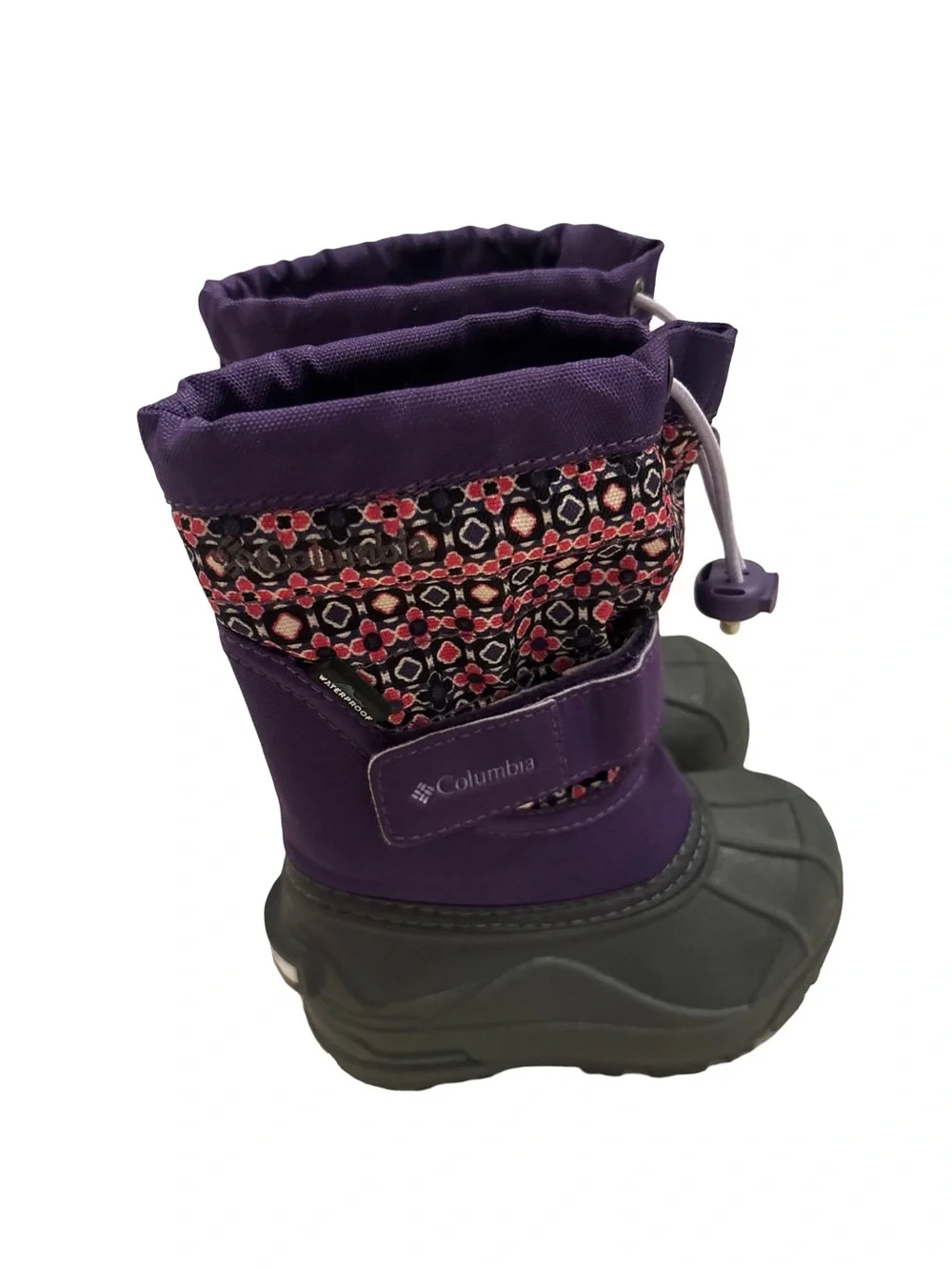 Columbia Toddler Purple Snow Boots with Floral Accent